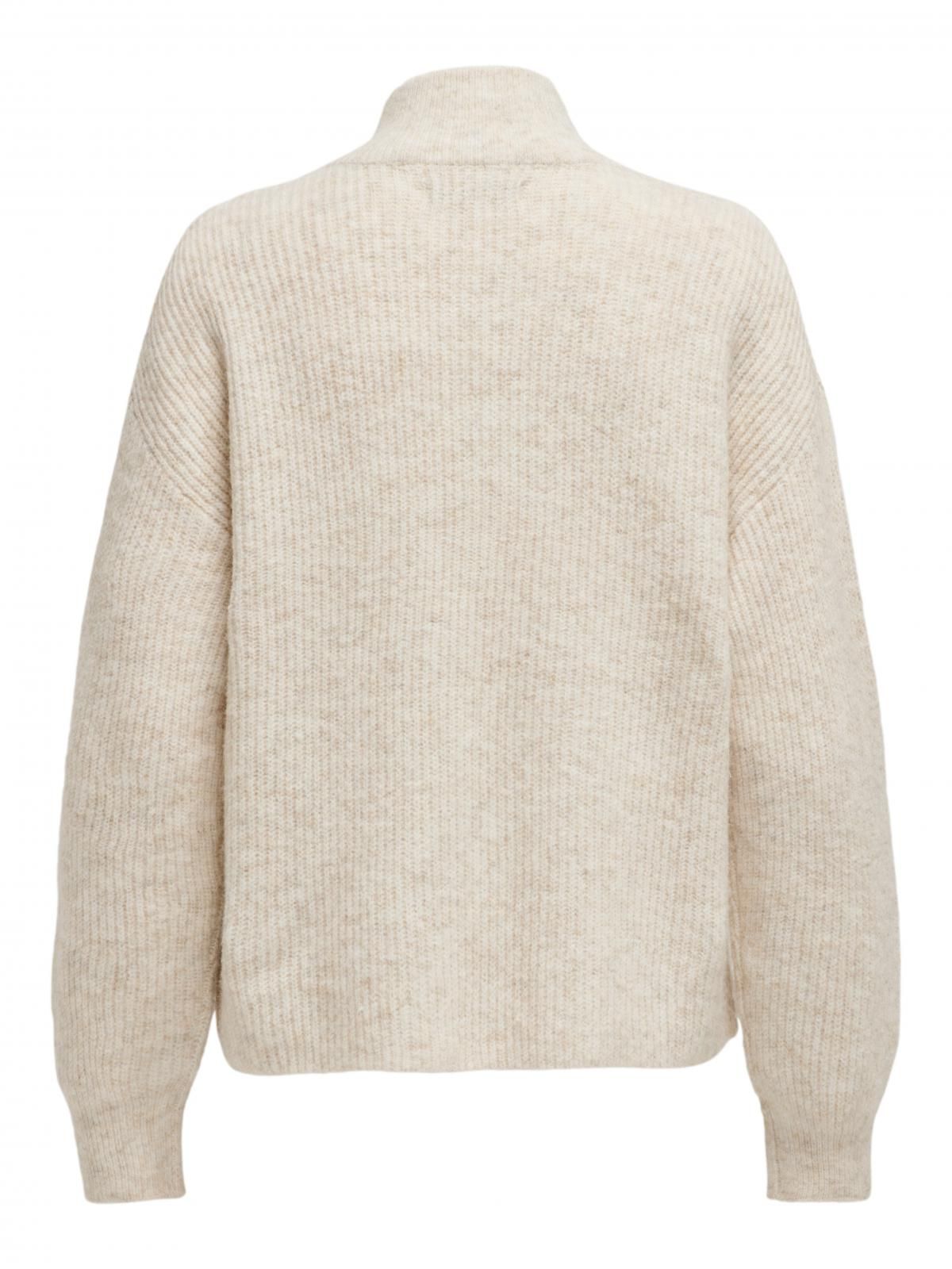 온리 하프집업 하이넥 니트 스웨터 오트밀 15317865_115_1095734 BEIGE / PUMICE STONE - 상세 이미지 4