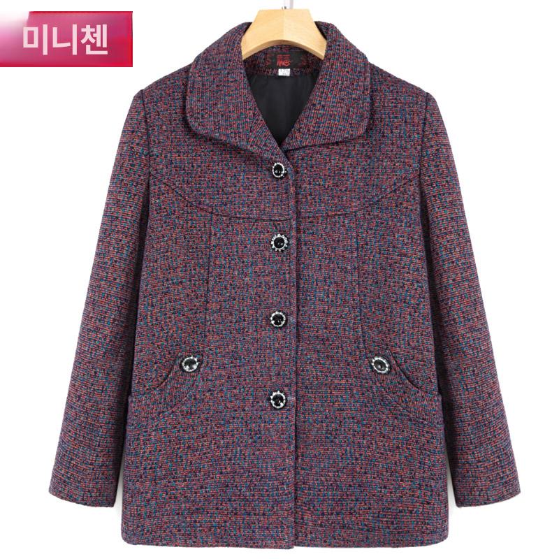 봄 가을 중장년 엄마 코트 60대 70대 할머니 아우터 외출복 - 메인 이미지