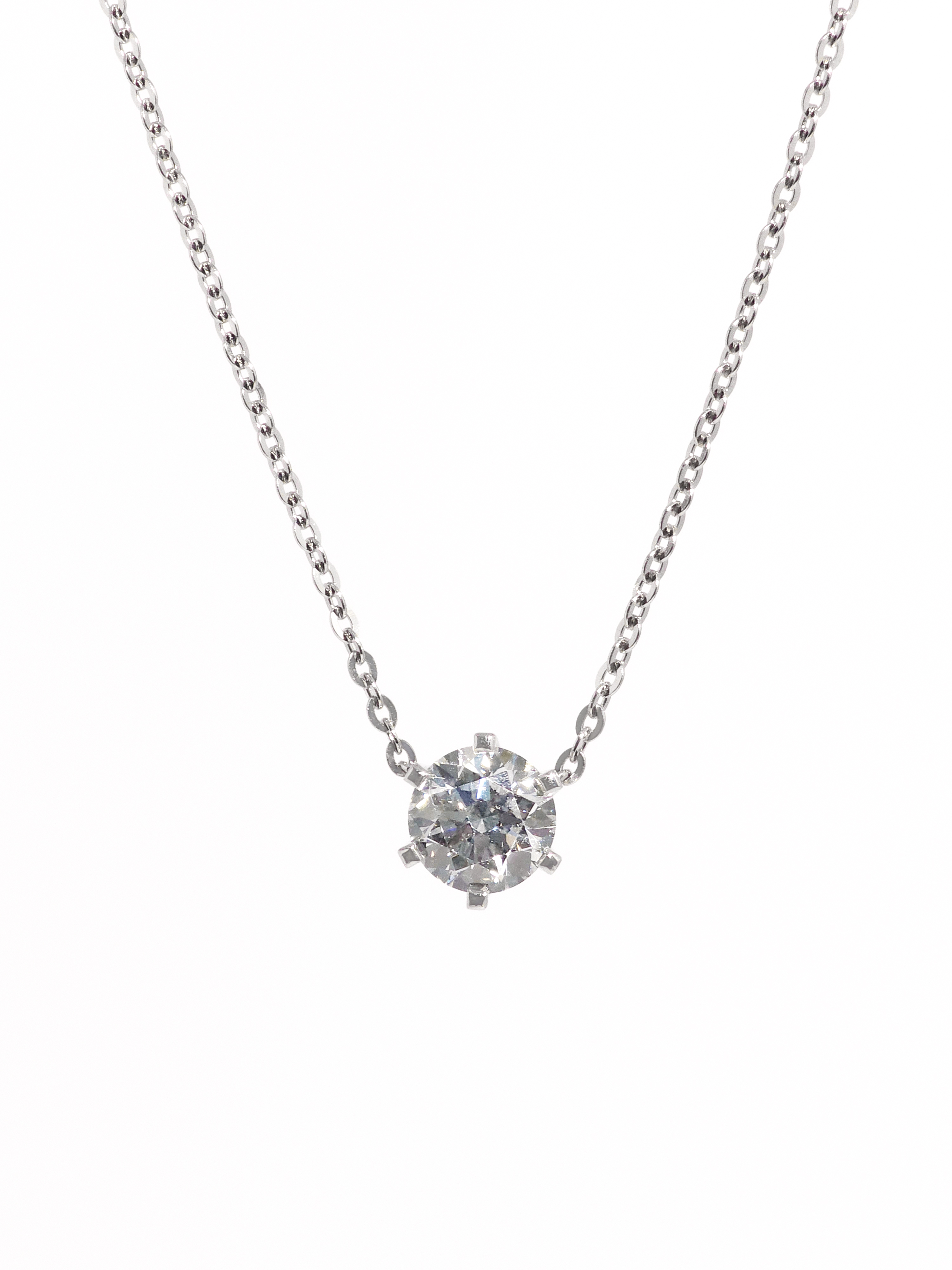 2캐럿 랩다이아 목걸이 일체형 6프롱 IGI 랩다이아몬드 D컬러 14k 18k - 상세 이미지 2