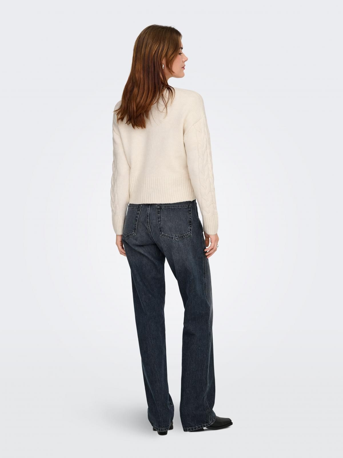 온리 케이블 니트 브이넥 크롭 카디건 15352216_31_1232656 WHITE / WHITECAP GRAY - 상세 이미지 2