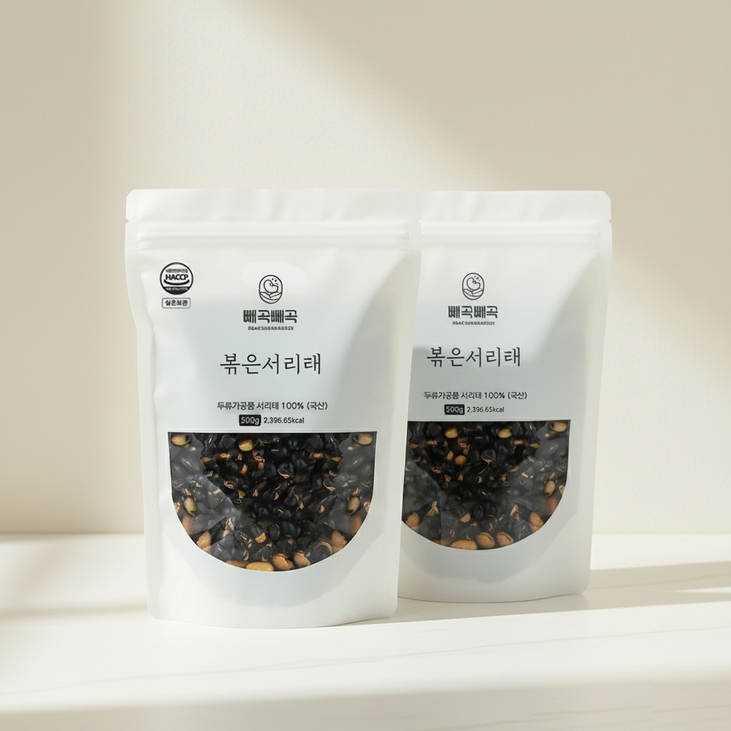 국산 볶은서리태 1kg 볶음 속청 검정콩 검은콩 뻥튀기 500g+500g