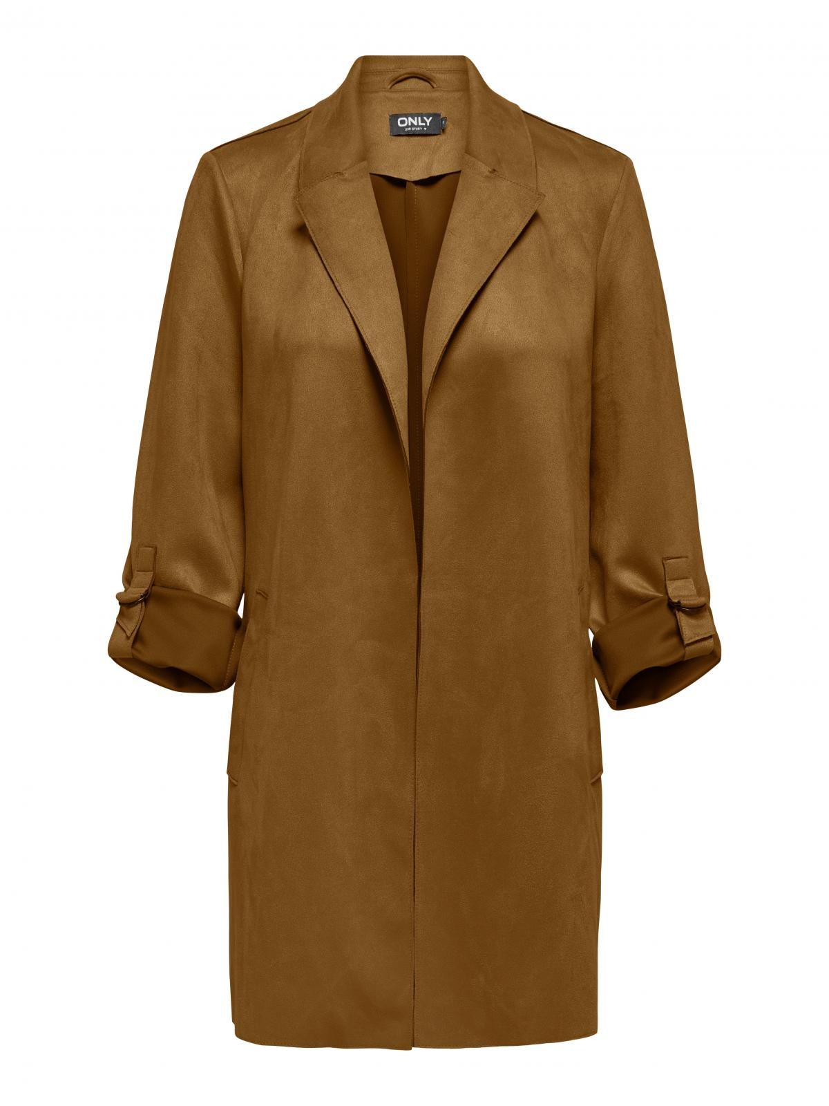 온리 테일러드 브라운 롱코트 15179864_409 BROWN / COGNAC - 상세 이미지 3
