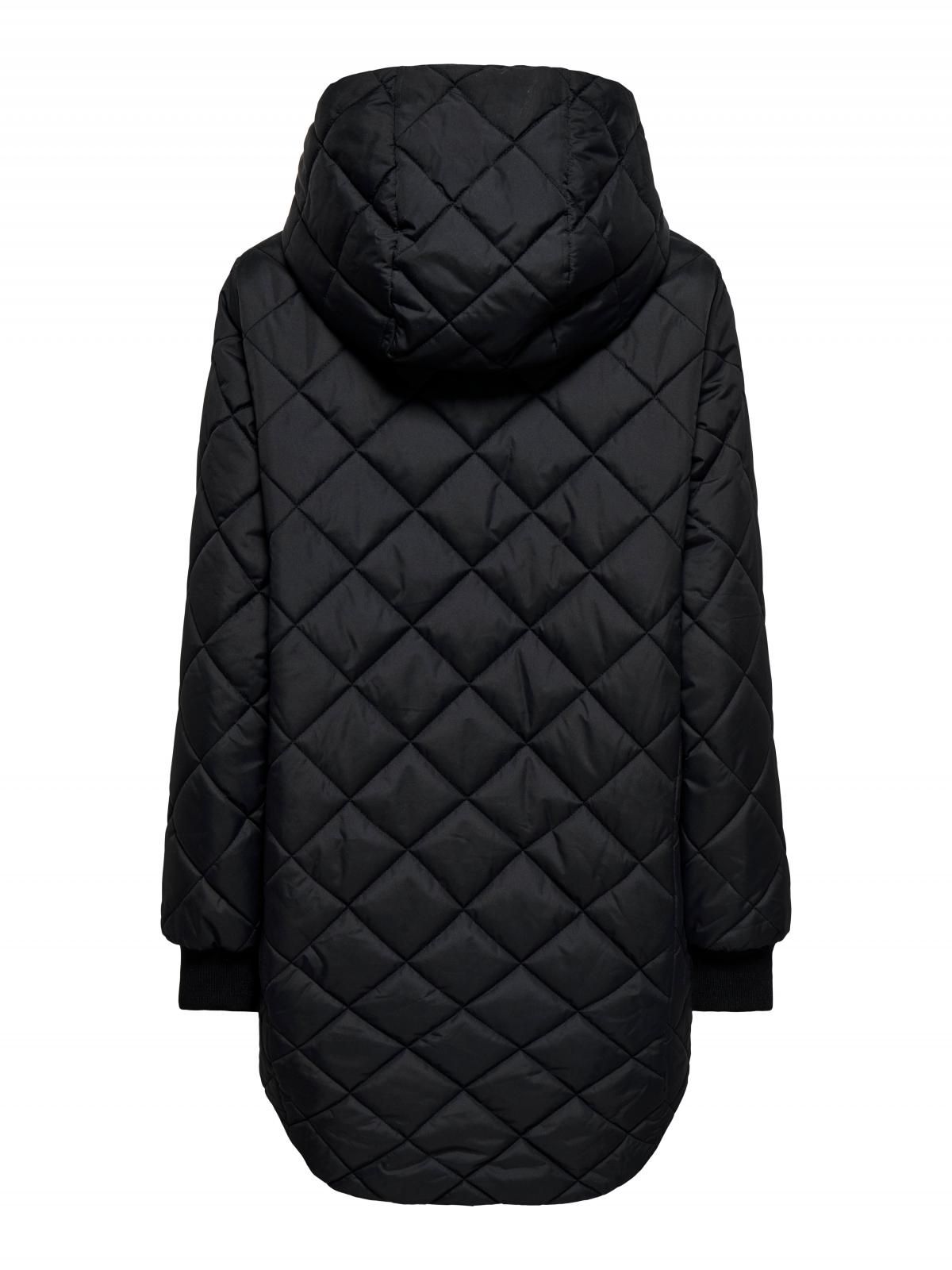 온리 테크니컬 퀼팅 롱패딩 후드 집업 15371383_2161 BLACK / BLACK - 상세 이미지 4