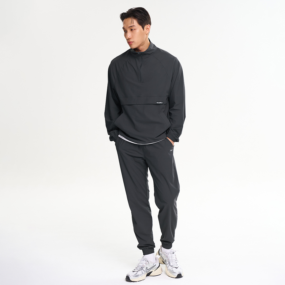 남자 여성 러닝 아노락세트 경량 스트레치 자켓 조거팬츠 러닝 등산 트레이닝복 - 상세 이미지 4