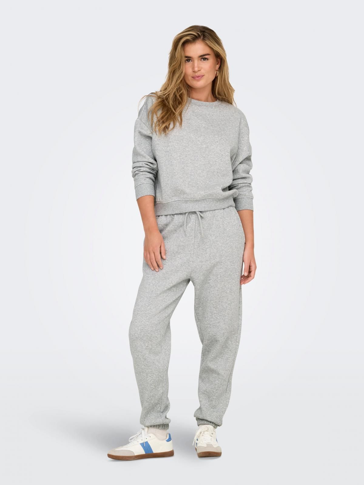 온리 그레이 베이직 루즈핏 라운드넥 맨투맨 15243380_2381 GREY / LIGHT GREY MELANGE - 상세 이미지 5