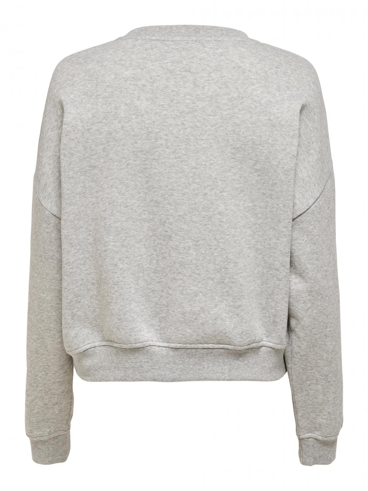온리 그레이 베이직 루즈핏 라운드넥 맨투맨 15243380_2381 GREY / LIGHT GREY MELANGE - 상세 이미지 4
