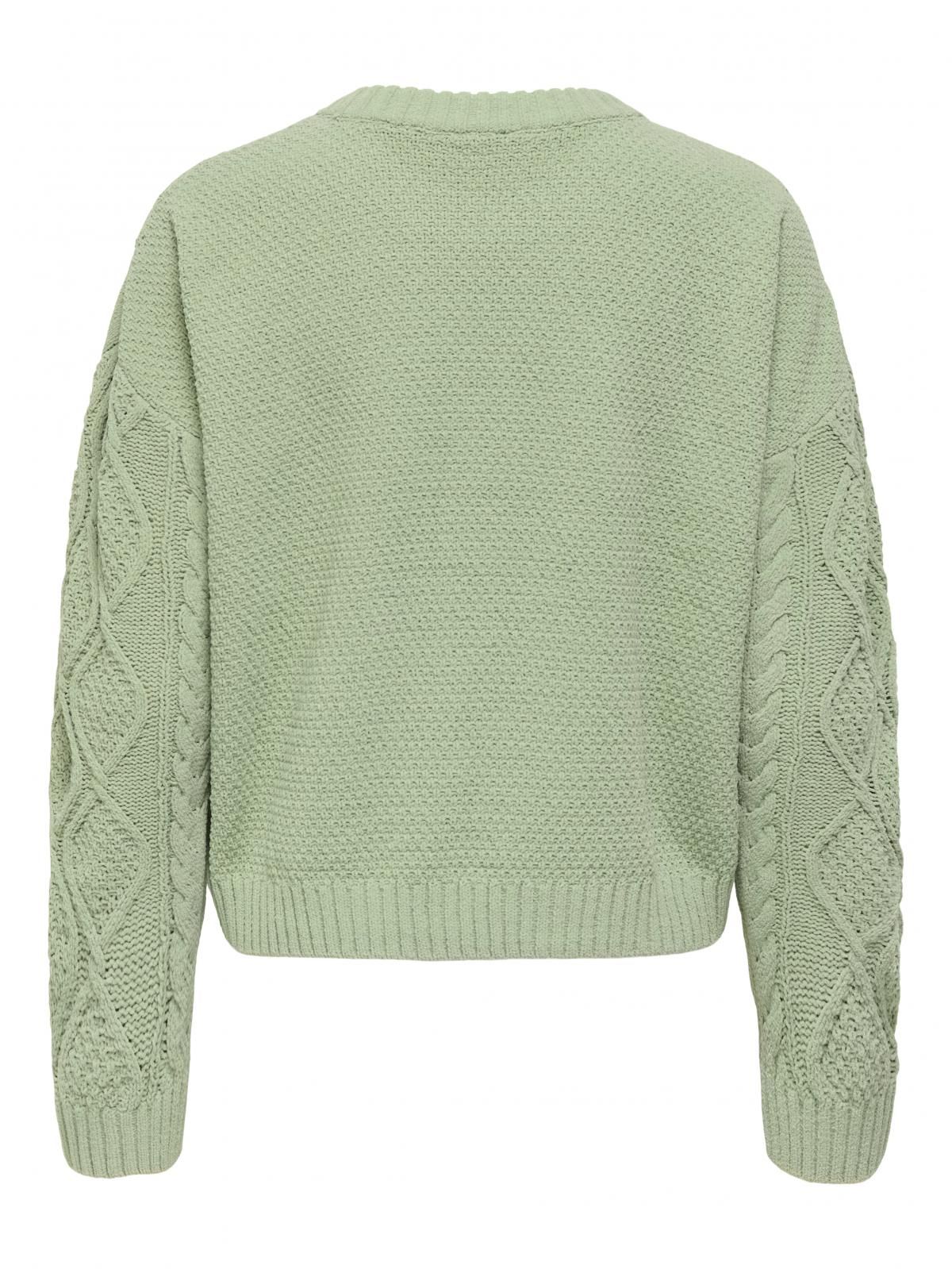 온리 케이블 니트 라운드넥 민트 레귤러핏 15351234_1661 GREY / DESERT SAGE - 상세 이미지 4