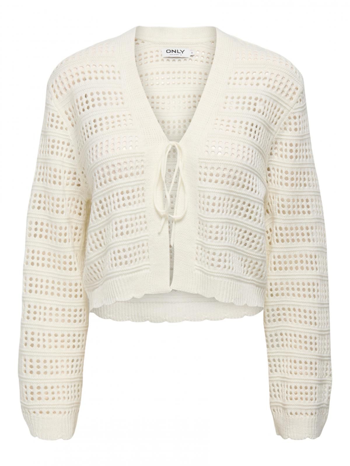 온리 크로셰 아이보리 브이넥 니트 카디건 15331337_8 WHITE / MARSHMALLOW - 상세 이미지 3