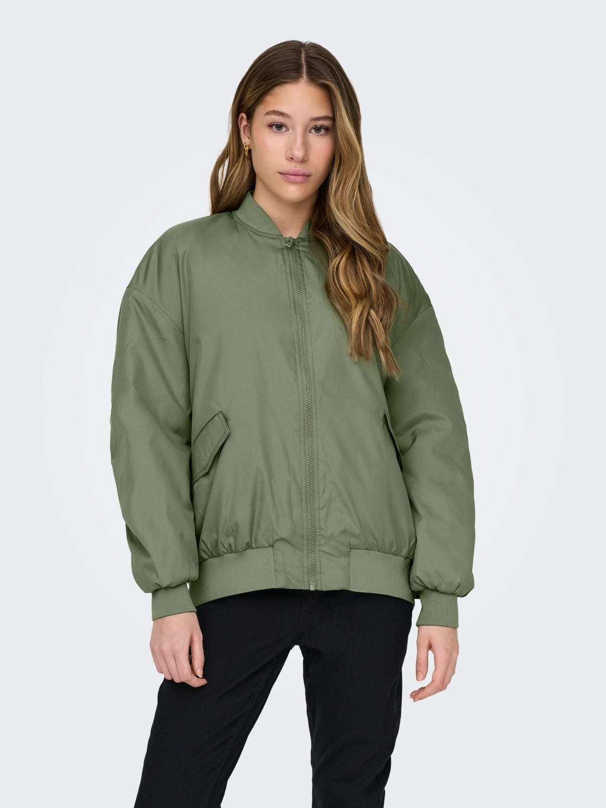 제이디와이 오버핏 테크니컬 봄버 재킷 15317137_1889 GREEN / OIL GREEN - 상품 이미지