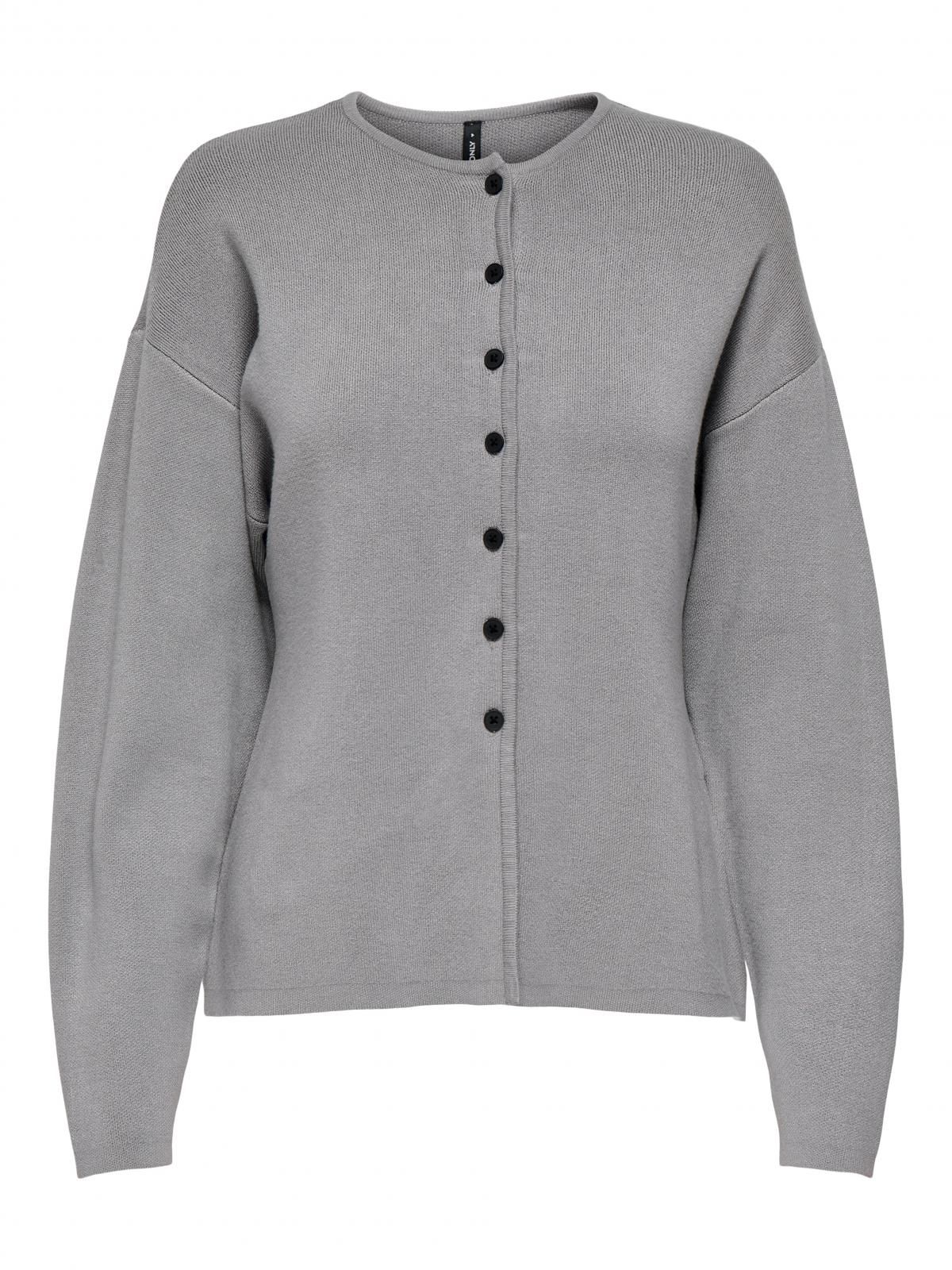 온리 라이트그레이 라운드넥 니트 가디건 15358670_2381 GREY / LIGHT GREY MELANGE - 상세 이미지 4