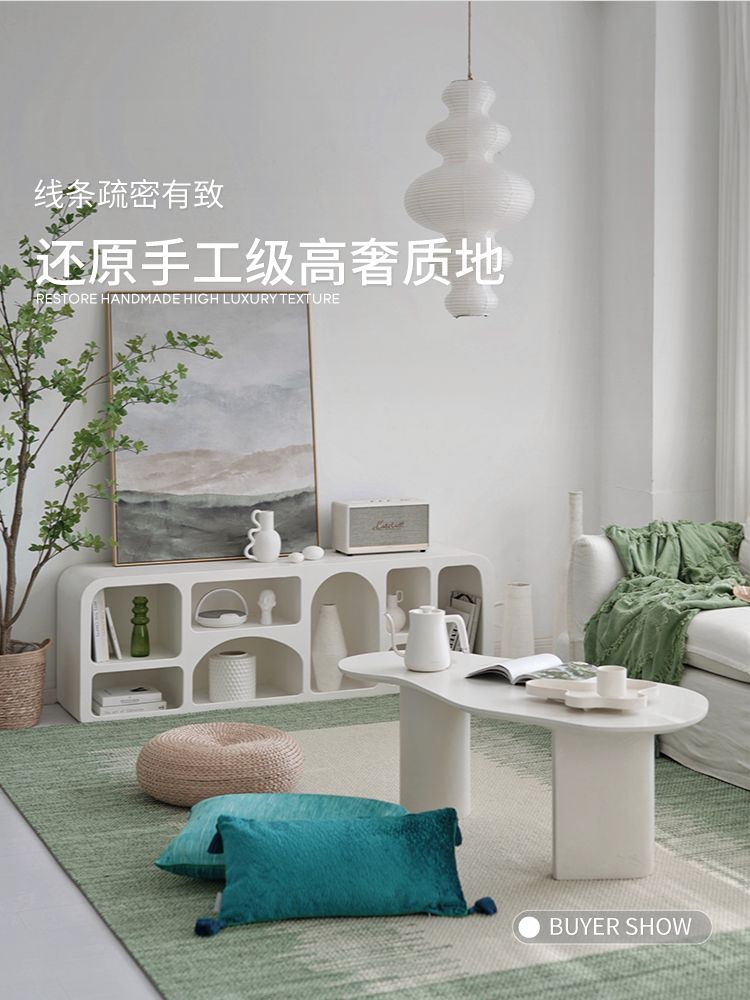 노르딕 인테리어 카페트 사계절 러그 사이잘룩 거실 논슬립 대형 매트 이리의 아침 140x200cm (1.8~2m소파) 이미지 6