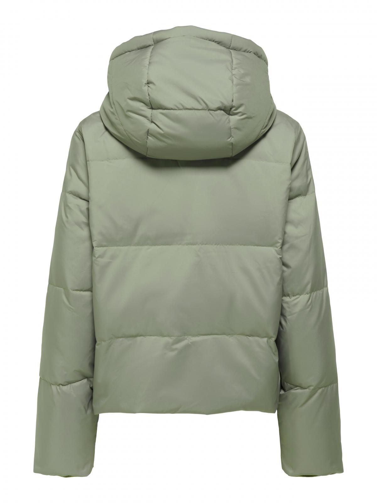 온리 테크니컬 숏 패딩 후드 다운 재킷 15316455_1641 GREY / VETIVER - 상세 이미지 4