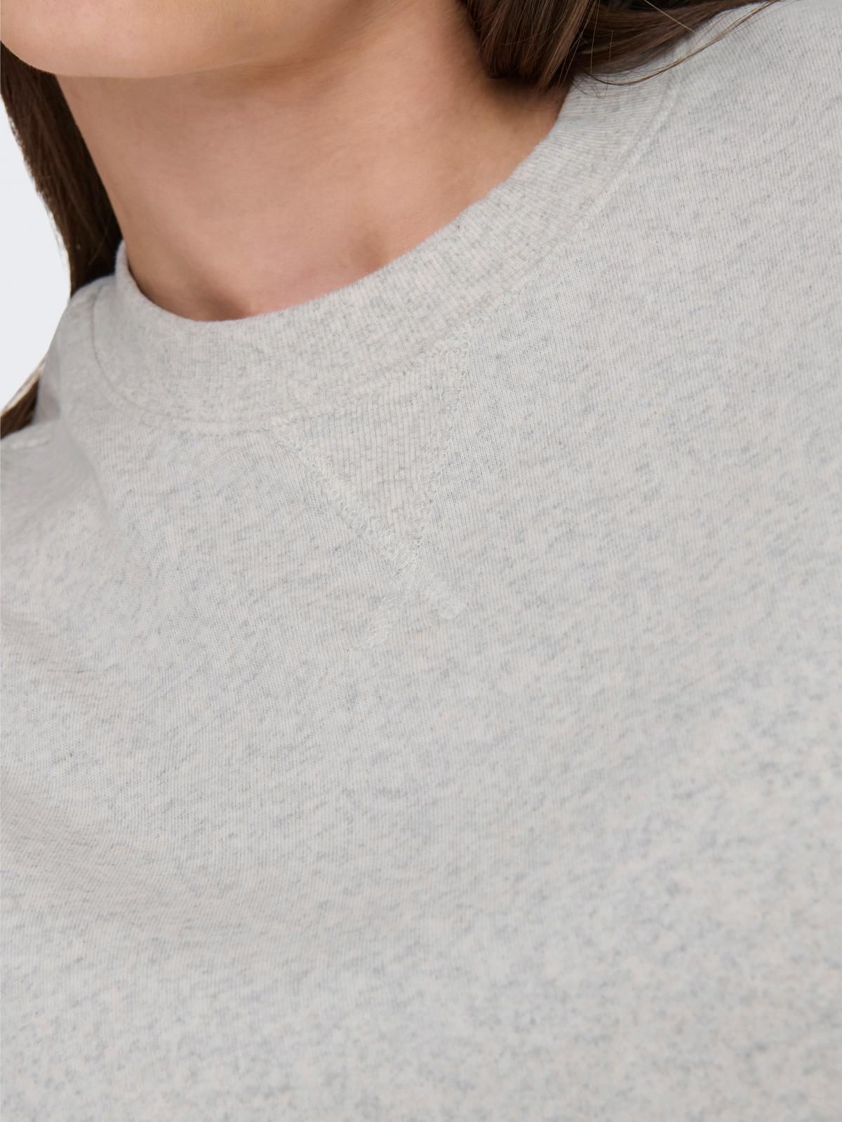 제이디와이 미니멀 라운드넥 소프트 스웨트셔츠 15353417_122_1214594 GREY / OATMEAL 이미지 7