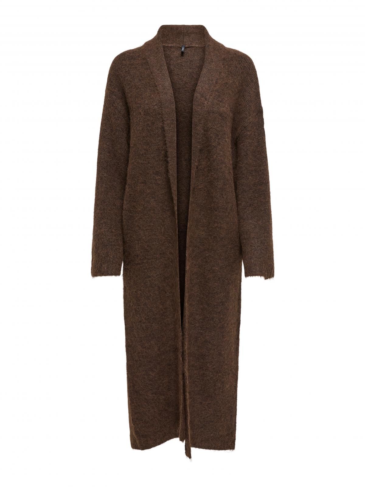 온리 롱 브라운 니트 브이넥 가디건 15350973_280 BROWN / SEAL BROWN - 상품 이미지