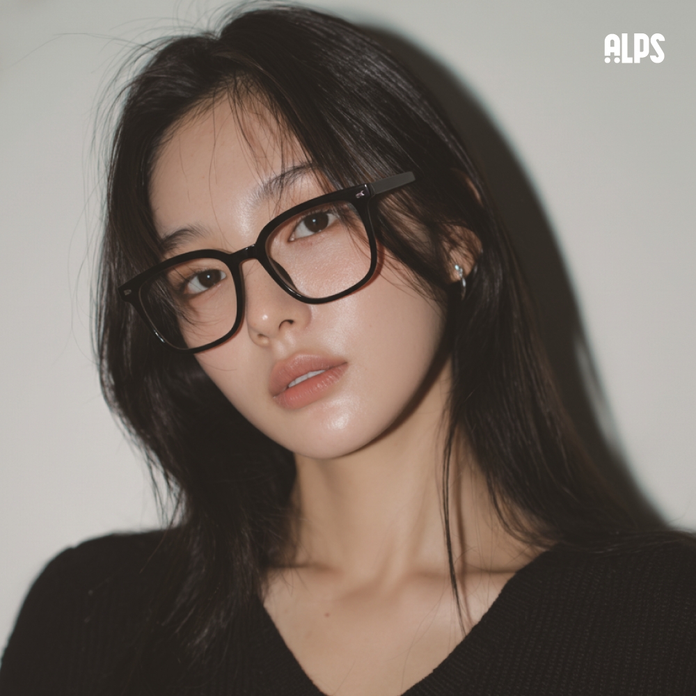 빅사이즈 데일리 사각 뿔테 패션 블루라이트 차단 안경 8904 - 상품 이미지