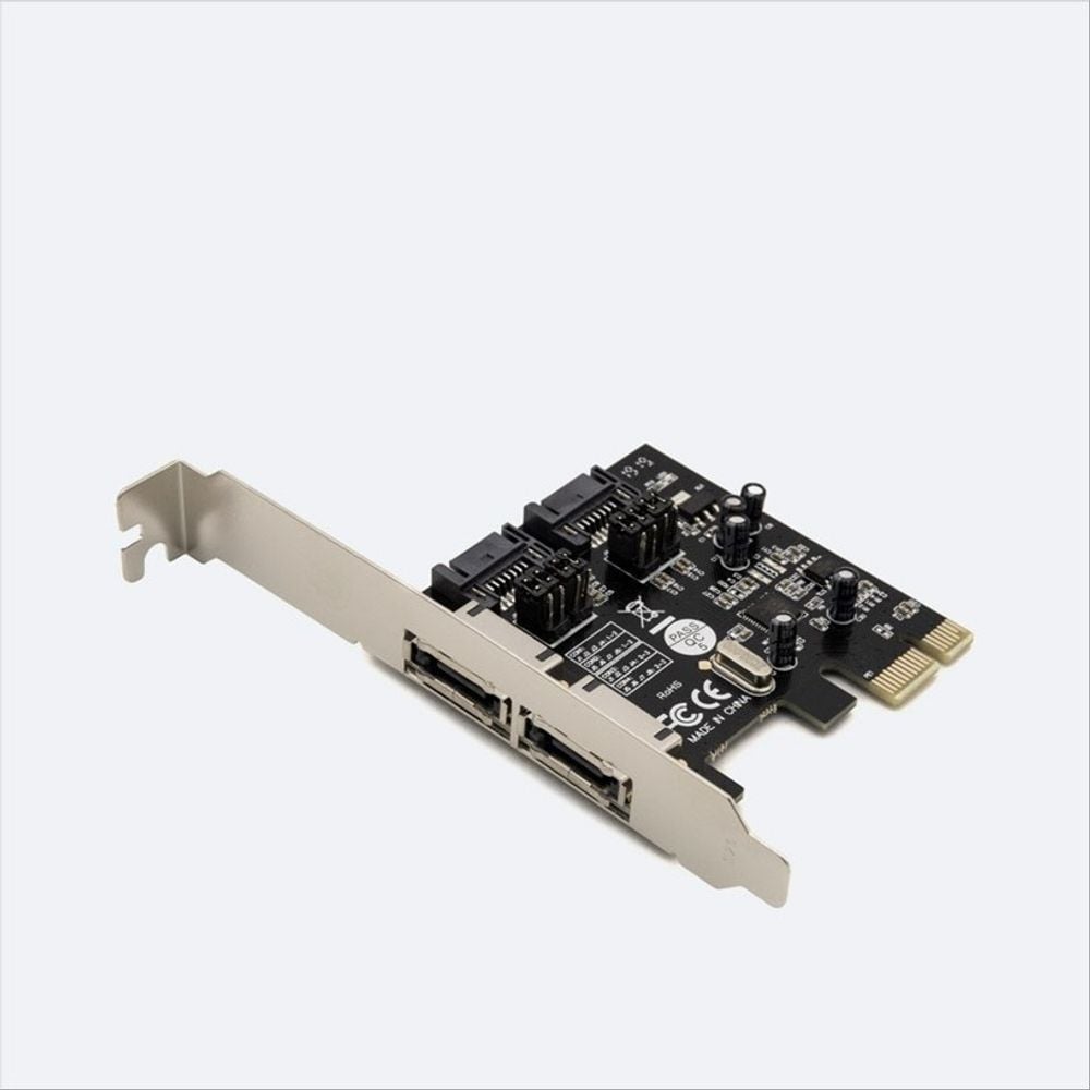 eSATA 2포트 변환 카드 PCI Express 변환 컨버터 SAT - 상품 이미지