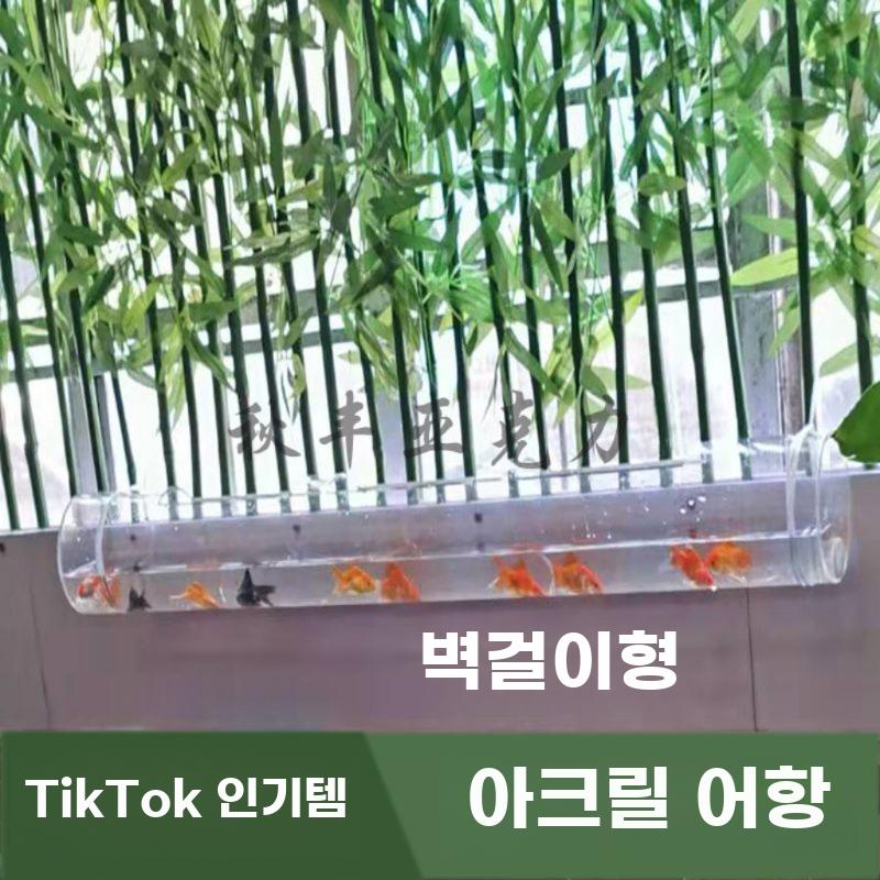 아크릴 파이프 수조 베란다 걸이형 튜브 인테리어 어항 - 상세 이미지 3