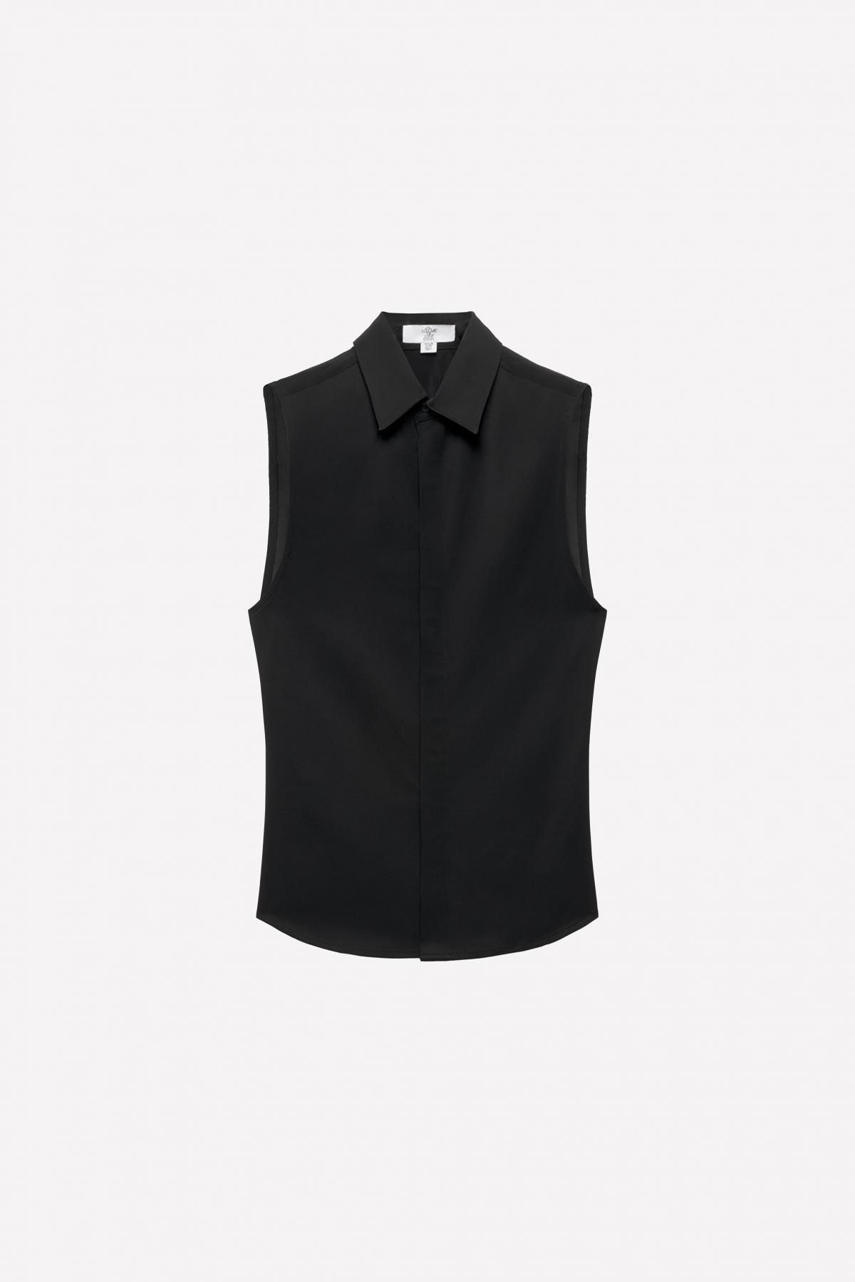 자라 시스루 민소매 셔츠 X 루도빅 드 생 세르냉 0706/605 BLACK - 메인 이미지
