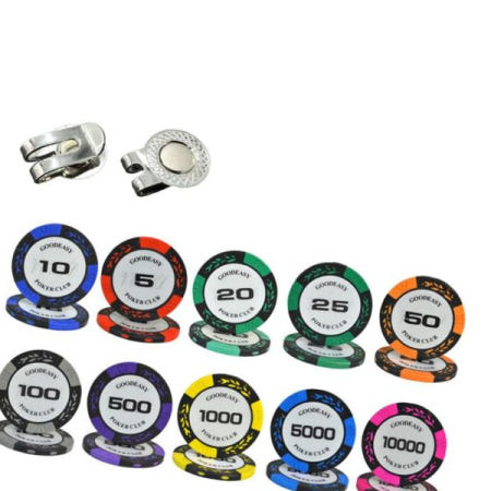 포커칩 카지노칩 10종 볼마커 세트