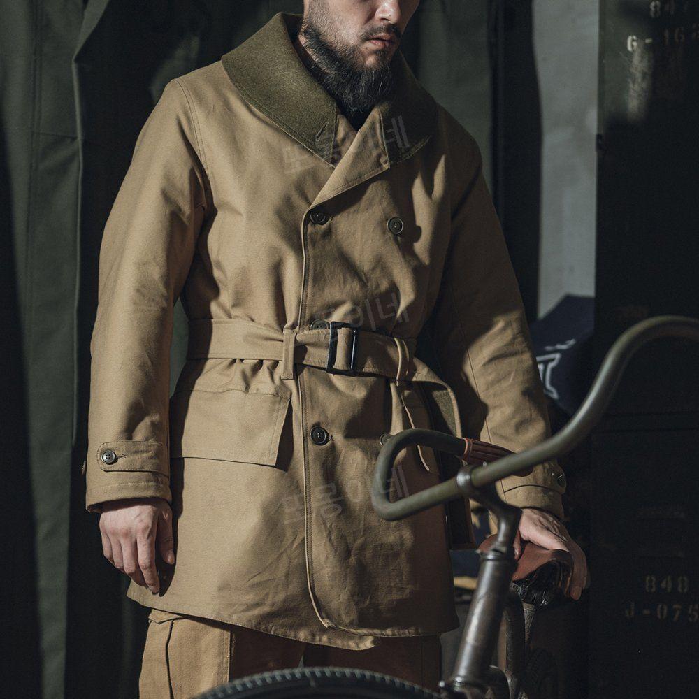 브론슨 BRONSON M1938 매키노 매키낵 코트 남성용 카키색 L - 상세 이미지 2