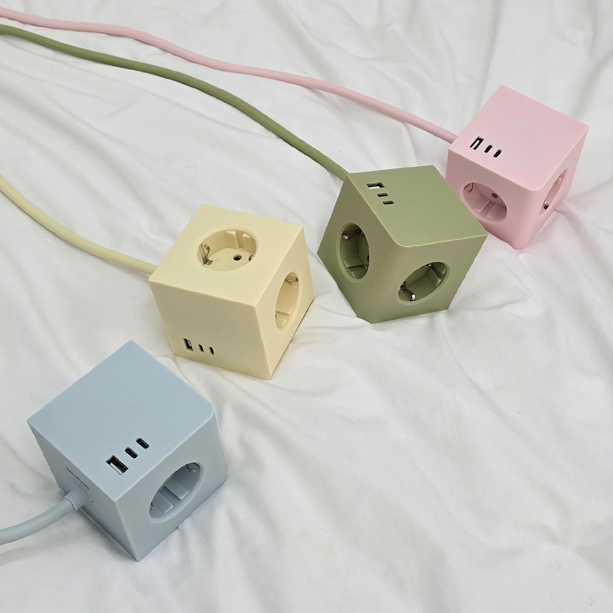 제로갭 큐브멀티탭 3구 고속충전 USB C타입 고용량 이미지 2