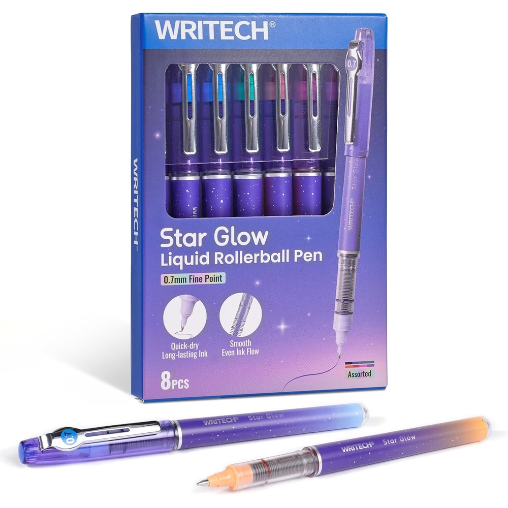 WRITECH 롤러볼펜 8색 0.7mm 젤잉크펜 필기도구 문구 - 상품 이미지
