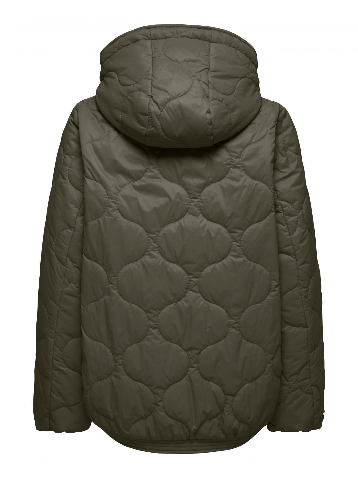 온리 테크니컬 퀼팅 후드 집업 재킷 15361128_13643_1261918 GREY / SMOKEY OLIVE - 상세 이미지 4
