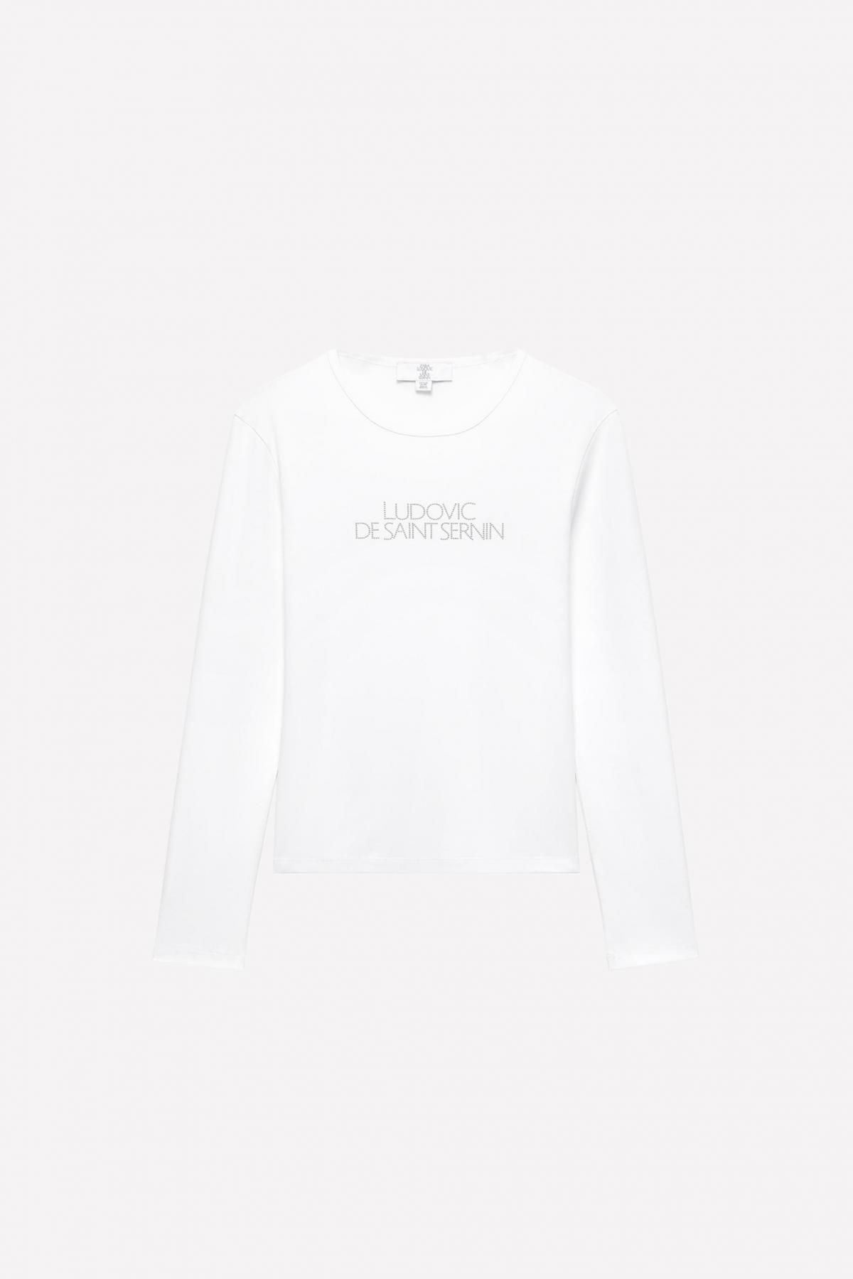 자라 라인스톤 로고 티셔츠 X 루도빅 드 생 세르냉 5644/394 WHITE - 상품 이미지