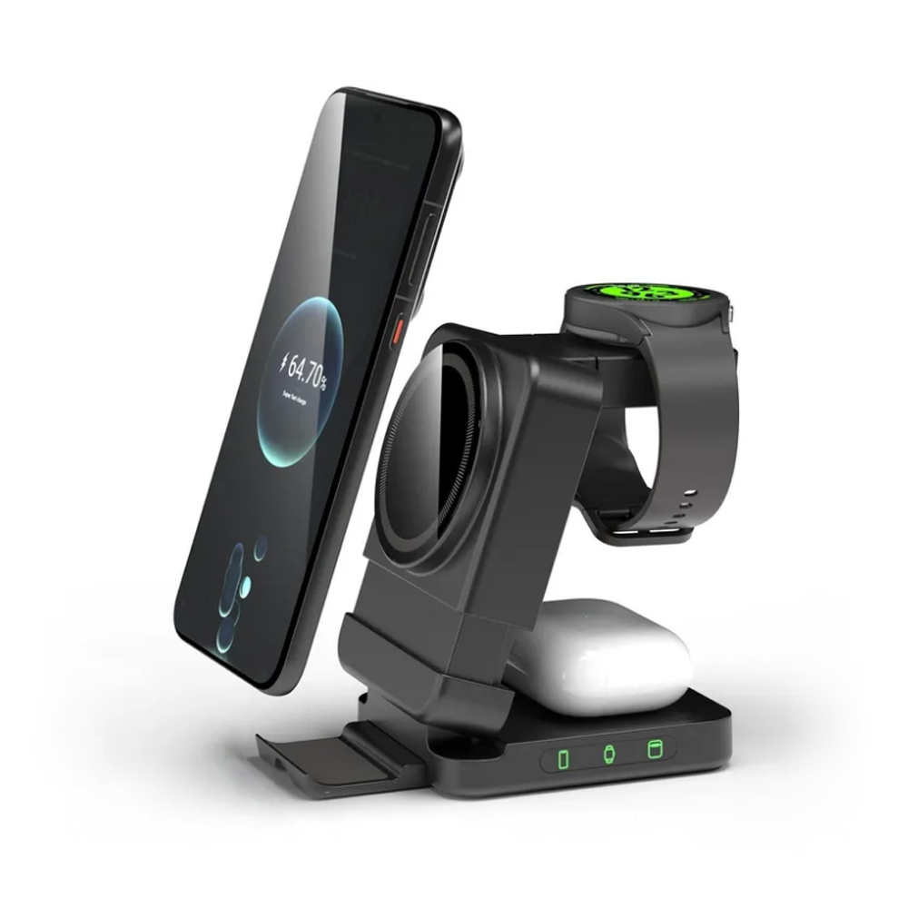 올인포 4in1 맥세이프 충전기 고속 무선 충전기 애플 워치 갤럭시 워치 동시 호환 제품 이미지