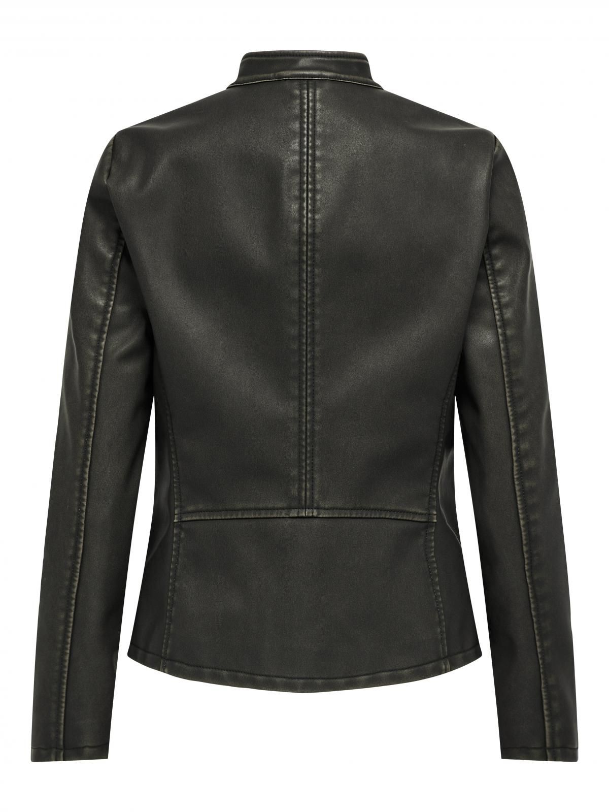 온리 테크니컬 페이크 레더 라이더 재킷 15315882_2161_1089265 BLACK / BLACK - 상세 이미지 4