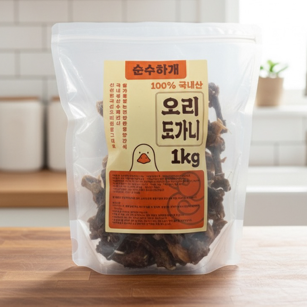 순수하개 수제 강아지간식 오리도가니, 1kg, 1개 - 상세 이미지 2