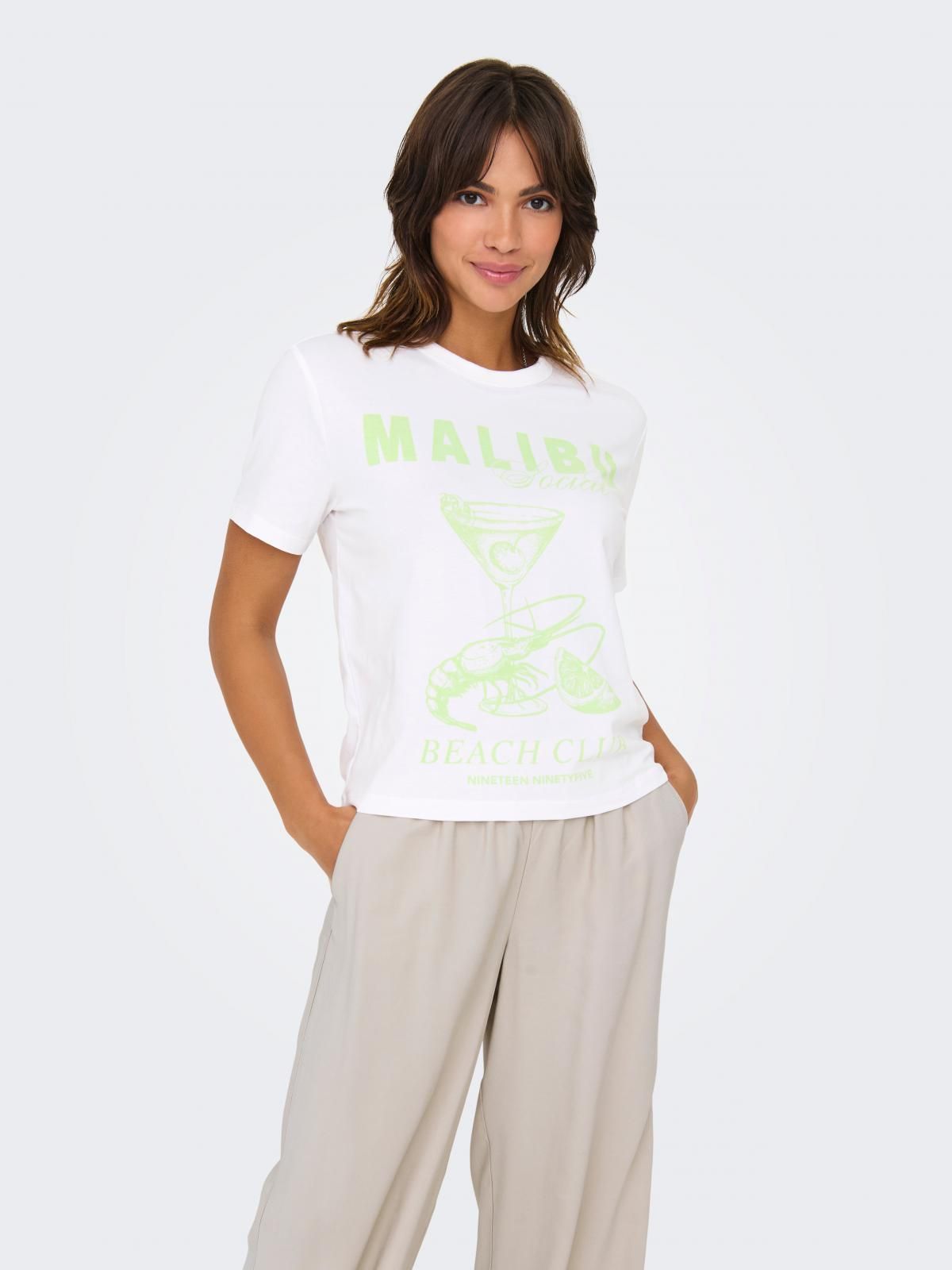 온리 그래픽 라운드넥 레터링 반팔 티셔츠 15346663_5_1180412 WHITE / BRIGHT WHITE 이미지 6