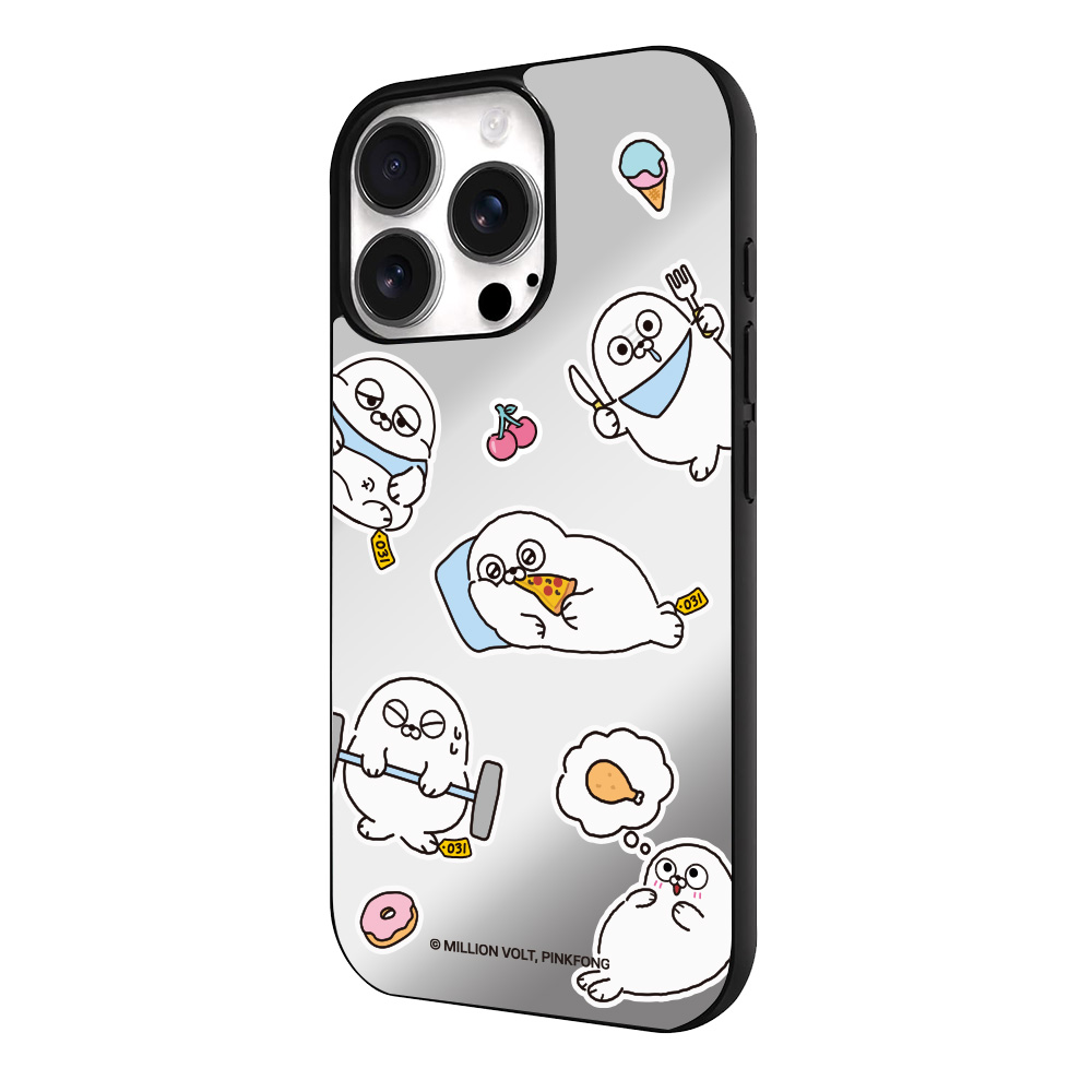 SEALOOK 아이폰17 프로 미러 스웨이드 케이스 다이어터 아기범 - 상세 이미지 4