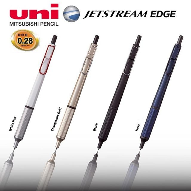 유니 제트스트림 EDGE 0.28mm 초극세 고급볼펜 블랙 - 상품 이미지