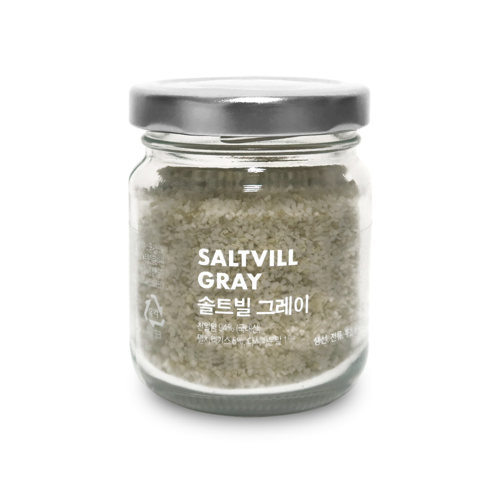 솔트빌 멸치 다시마 국산 신안 천일염 컬러 국 찌개 소금 그레이 솔트 110g - 상세 이미지 2