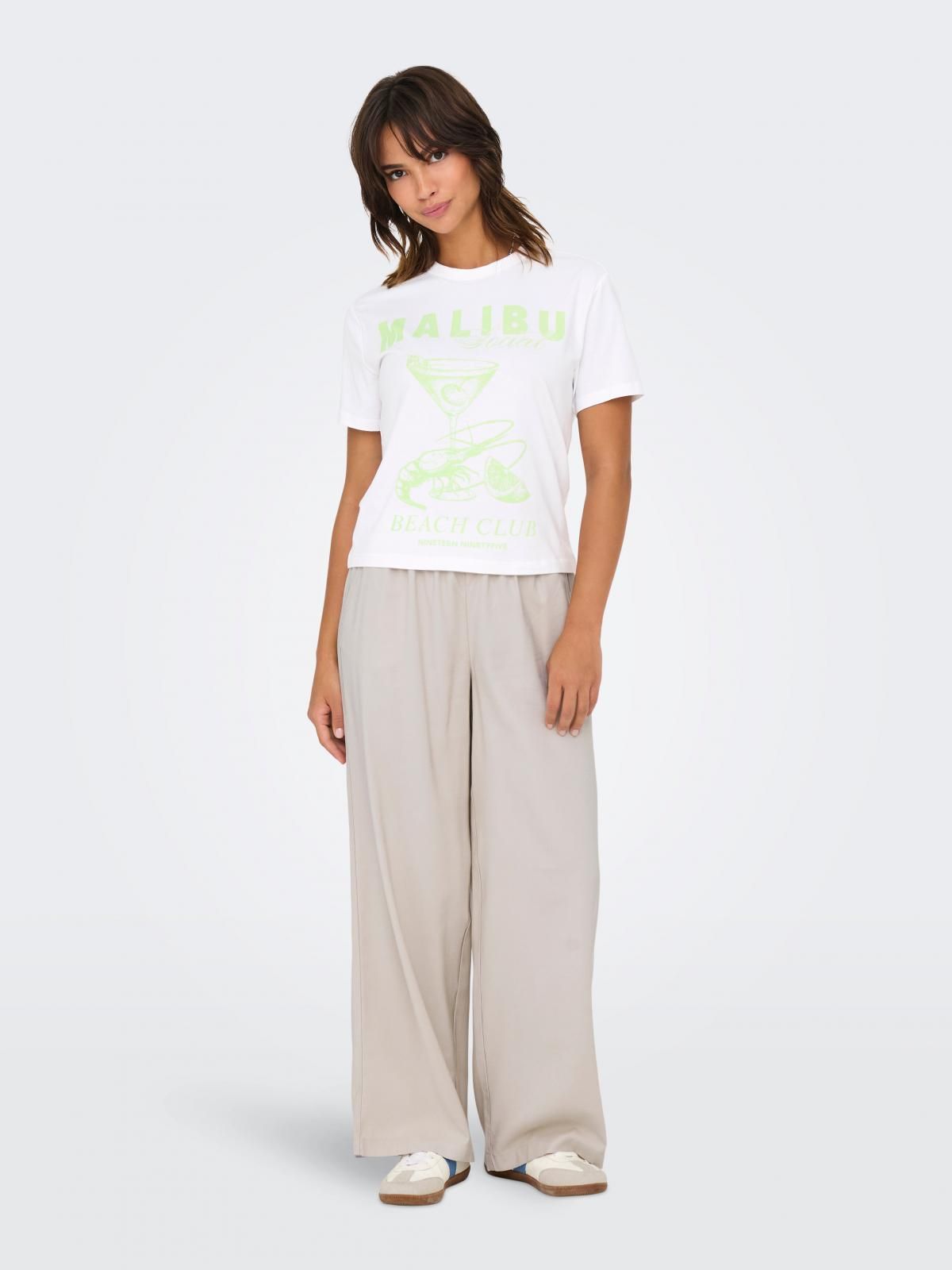 온리 그래픽 라운드넥 레터링 반팔 티셔츠 15346663_5_1180412 WHITE / BRIGHT WHITE - 상세 이미지 5