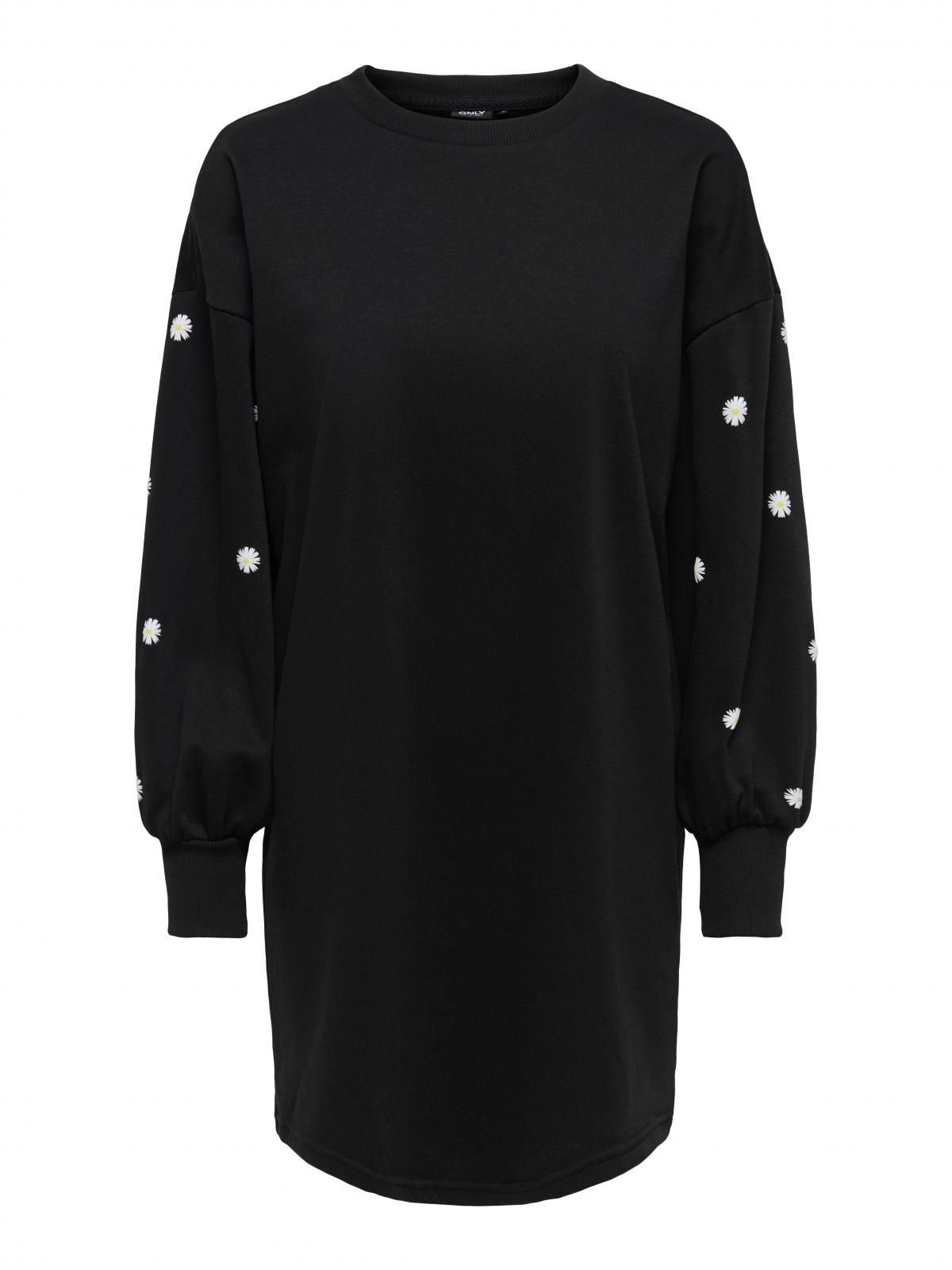 온리 플라워자수 소매 미니 원피스 15281818_2161_1000467 BLACK / BLACK - 상세 이미지 3