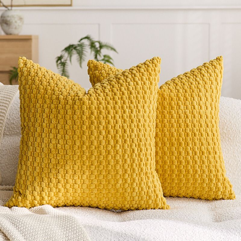 벨벳 소파 쿠션 커버 허리쿠션 베개 의자 침실 인테리어 카라멜 40x40cm - 상세 이미지 3
