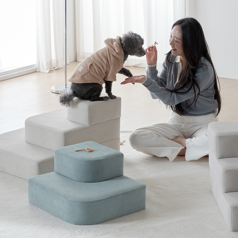 체리쉬 논슬립 강아지 고양이 계단 분리형 발판 펫스텝 3단