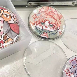 원형 캔뱃지 커버 투명 보호 파우치 PVC 커버 보관함 굿즈 보관 최애캐... 실사용 후기 | 효과 있을까? - 상품 이미지 2