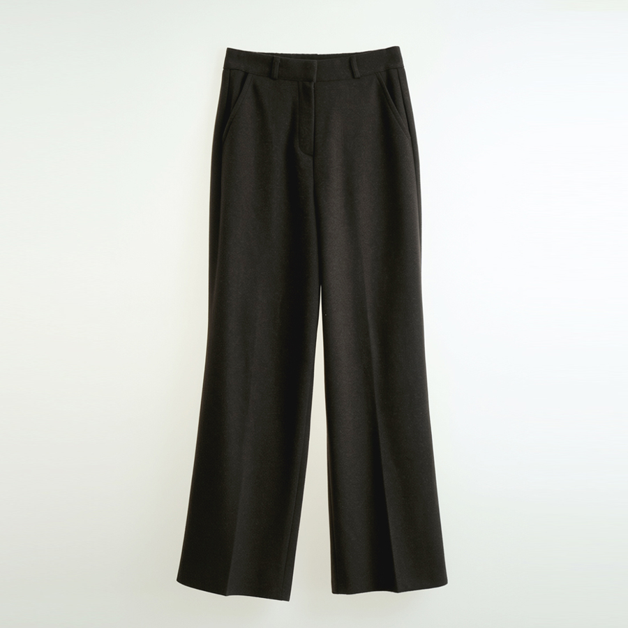 윈터 소프트 울 블렌드 스탠다드 와이드 트라우저 (BROWN, 3SIZE) - 상세 이미지 2