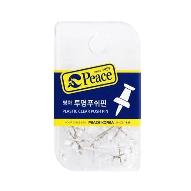 평화 투명푸쉬핀 no.12-6 단품 - 상품 이미지