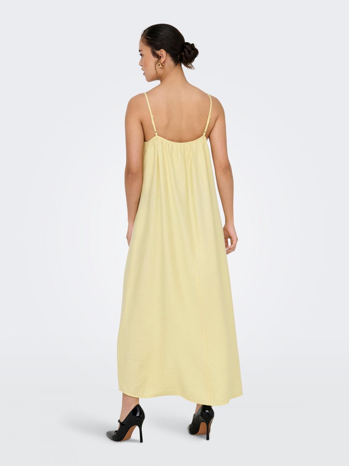 온리 스트랩 롱 원피스 스퀘어넥 15367168_426 YELLOW / SUNLIGHT - 상세 이미지 2