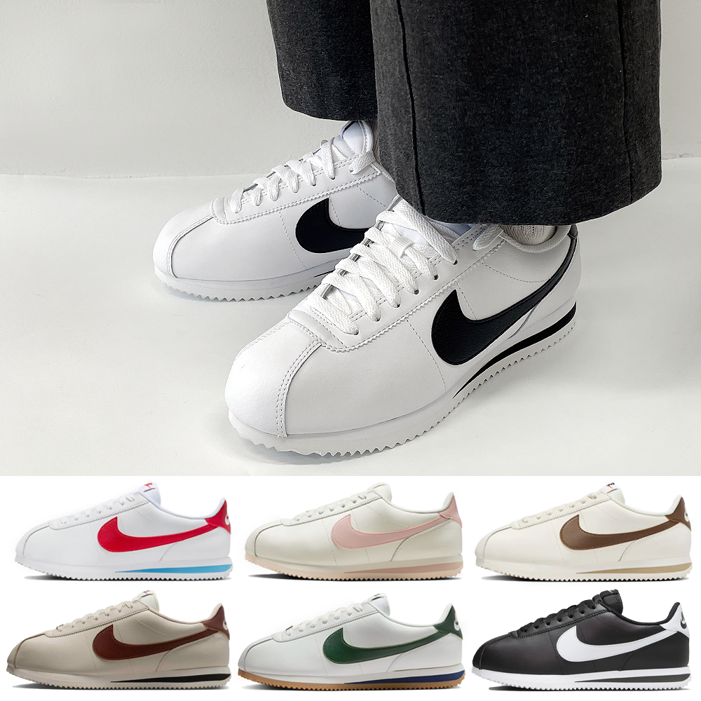 (국내매장판) 나이키 코르테즈 레더 블랙 화이트 흰검 검흰