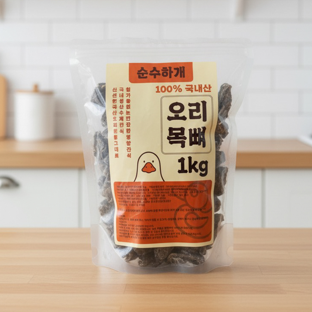 순수하개 수제 강아지간식 오리목뼈, 1kg, 1개 - 상세 이미지 2