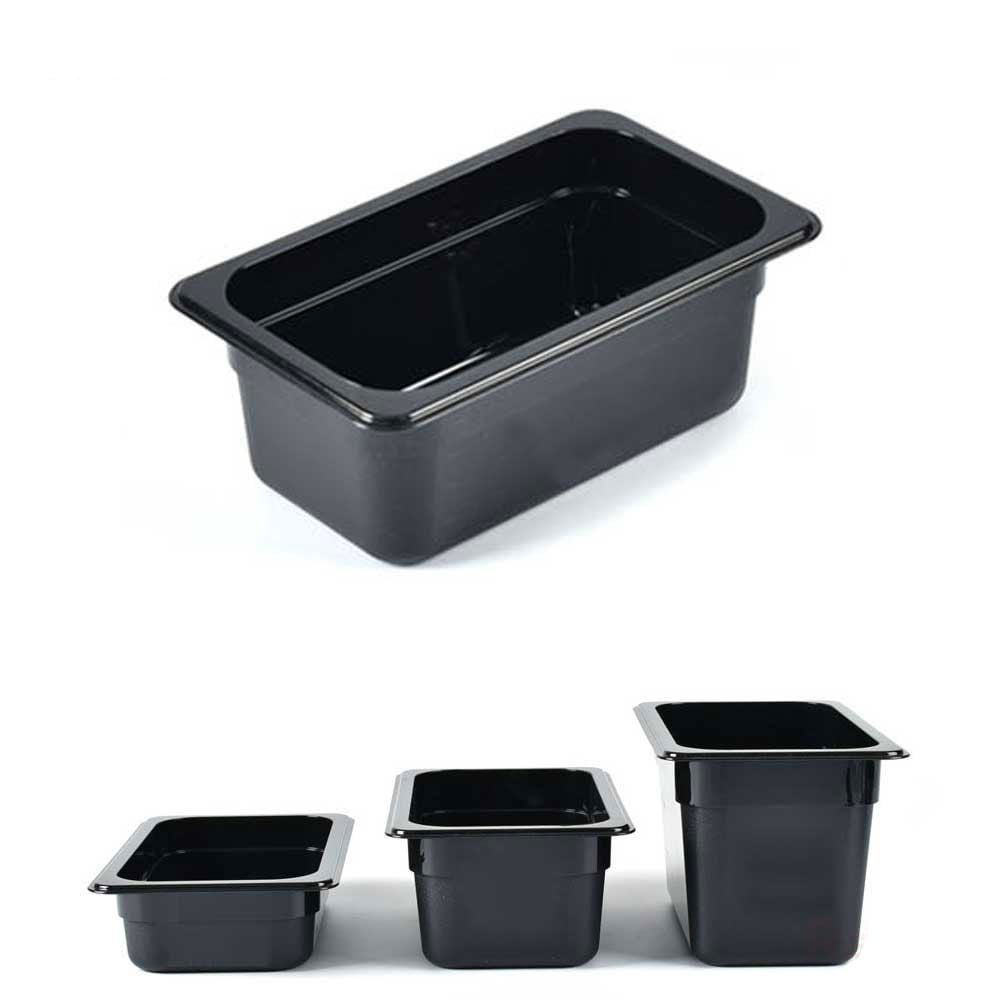 높이 10cm 4분의1 SIZE 블랙 PC 밧드 바트 뚜껑별도 - 메인 이미지