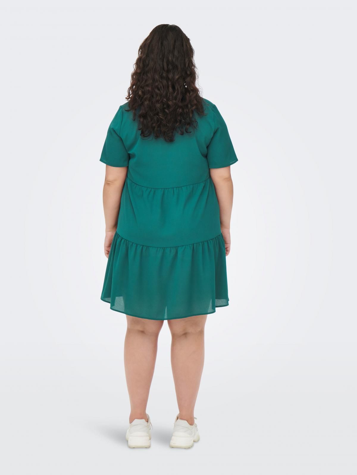 온리 플러스사이즈 루즈핏 티어드 미니 원피스 15251127_1570 GREEN / DEEP TEAL - 상세 이미지 2