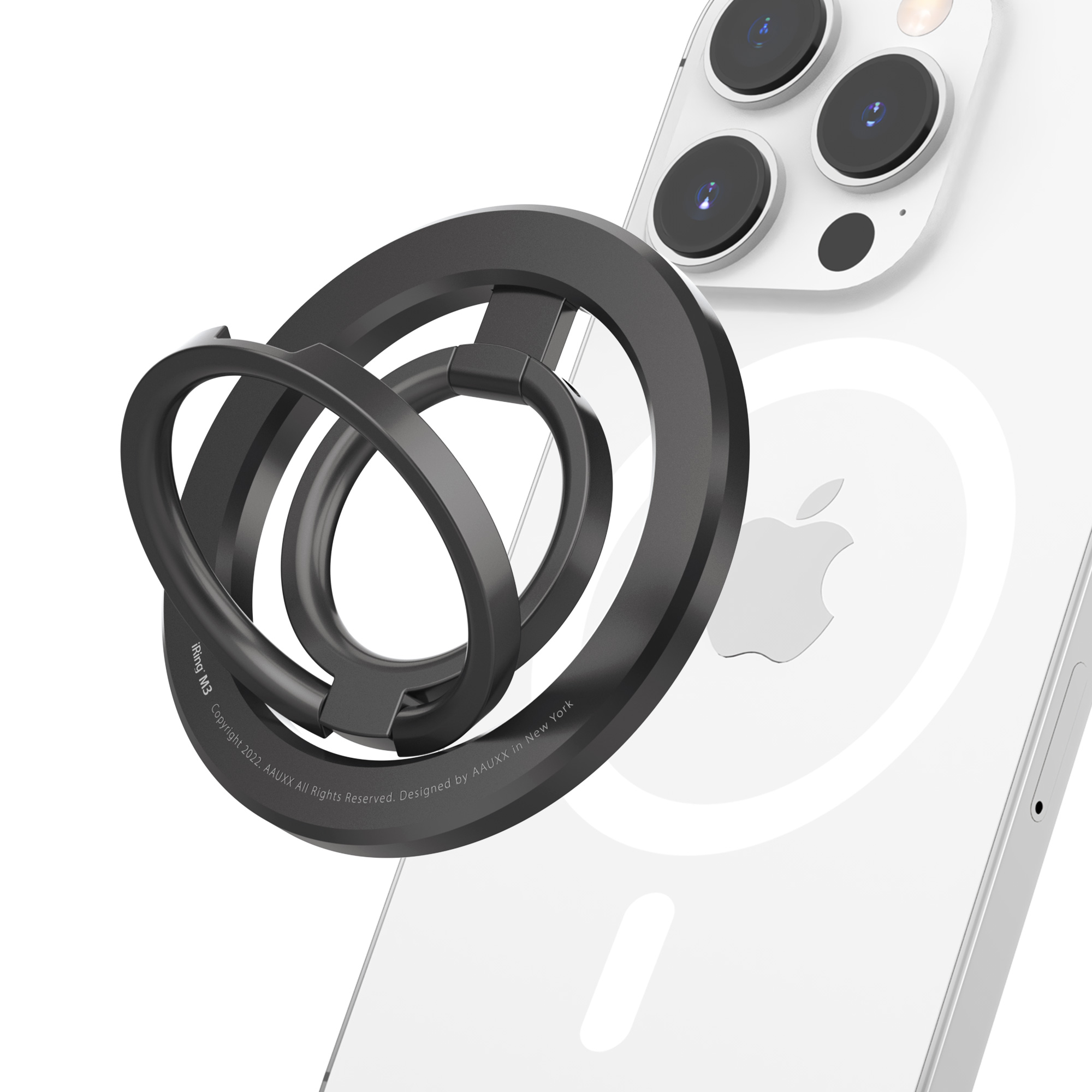 억스 아이링 M3 맥세이프 그립 톡 홀더 양면자석 휴대폰 핑거링 스탠드 핸드폰 거치대