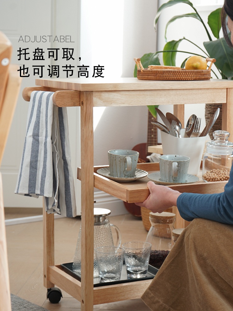 주방카트 나무트롤리 식당 수납 카페 북유럽 미용실 웨건 이미지 6