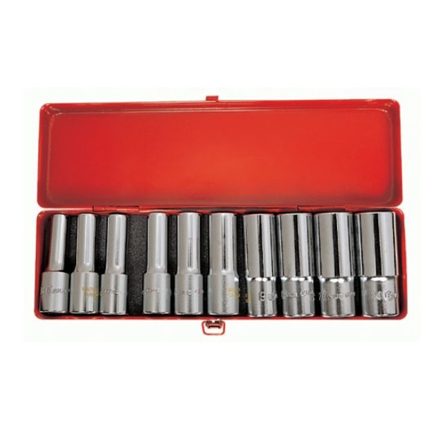 지니어스 롱핸드소켓세트 GD-410M(1/2x10-24) 10pcs - 상품 이미지